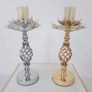 Candelabro portavelas candelero flor loto centro mesa Decoart