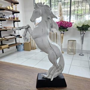 Escultura decoración Figura estatua caballo en pie caballista